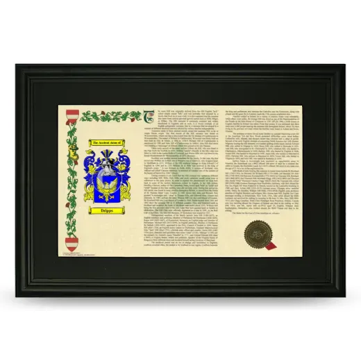 Dripps Deluxe Armorial Landscape Framed- Black