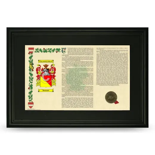 Drossart Deluxe Armorial Landscape Framed- Black