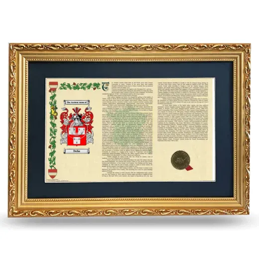 Duba Deluxe Armorial Landscape Framed - Gold