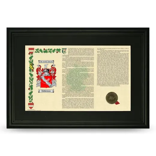 Dubberman Deluxe Armorial Landscape Framed- Black