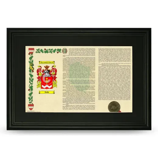 Duda Deluxe Armorial Landscape Framed- Black