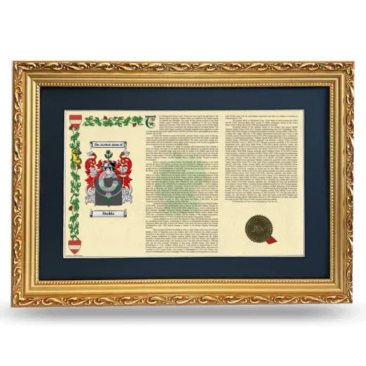 Dudda Deluxe Armorial Landscape Framed - Gold