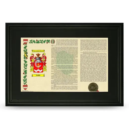 Dudda Deluxe Armorial Landscape Framed- Black