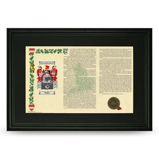 Duden Deluxe Armorial Landscape Framed- Black