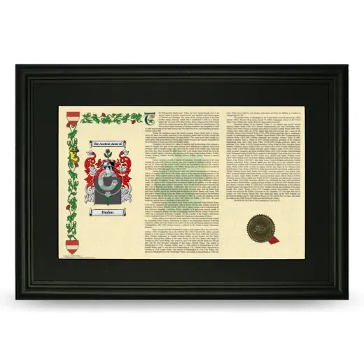Duden Deluxe Armorial Landscape Framed- Black