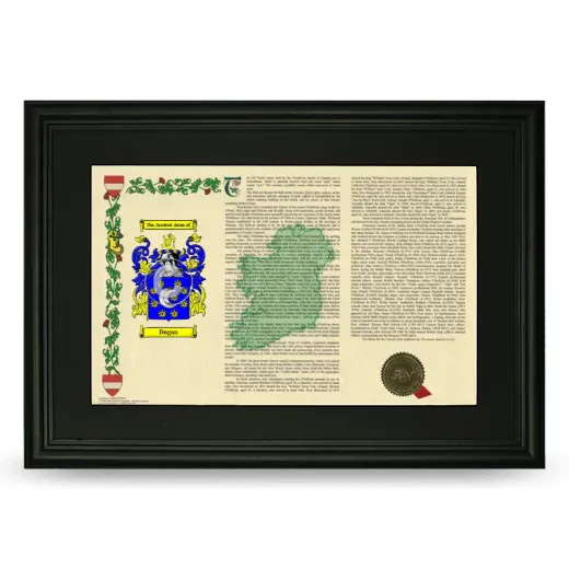 Dugan Deluxe Armorial Landscape Framed- Black