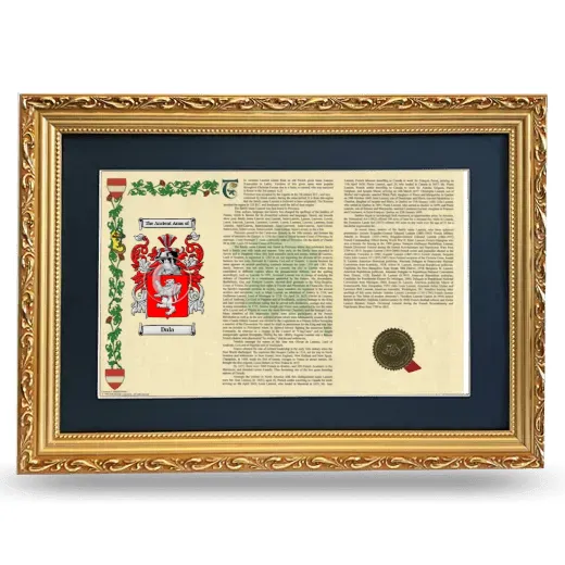 Dula Deluxe Armorial Landscape Framed - Gold