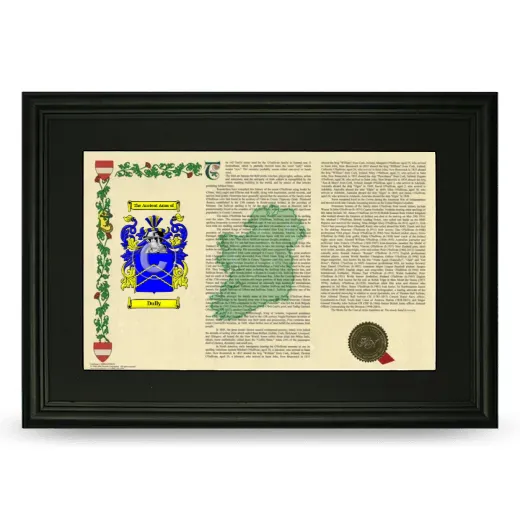 Dully Deluxe Armorial Landscape Framed- Black