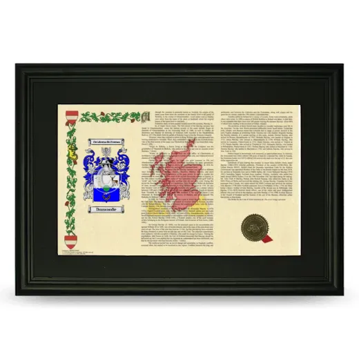 Dunwoodie Deluxe Armorial Landscape Framed- Black