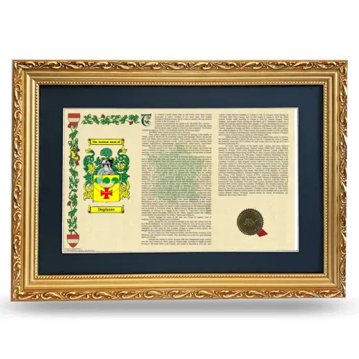Duplante Deluxe Armorial Landscape Framed - Gold