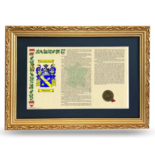 Duquesnay Deluxe Armorial Landscape Framed - Gold