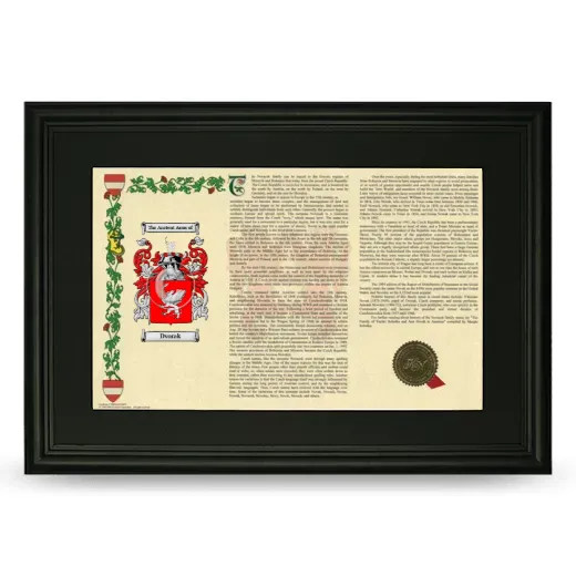 Dvorak Deluxe Armorial Landscape Framed- Black