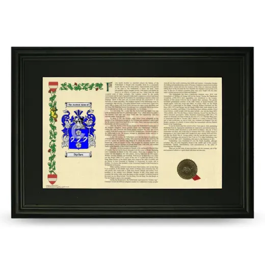 Dyches Deluxe Armorial Landscape Framed- Black