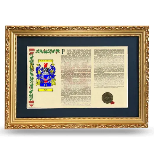 Dyck Deluxe Armorial Landscape Framed - Gold