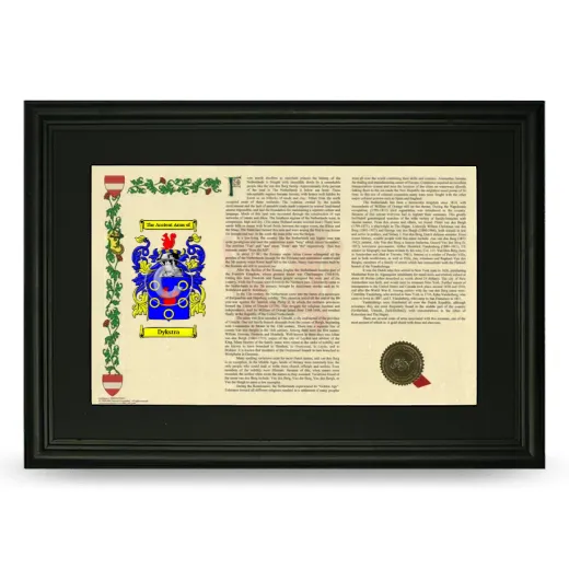 Dykstra Deluxe Armorial Landscape Framed- Black