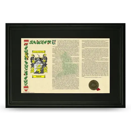 Dymock Deluxe Armorial Landscape Framed- Black