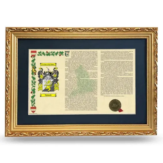 Dymock Deluxe Armorial Landscape Framed - Gold