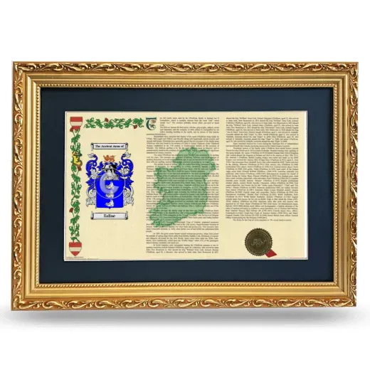 Ealine Deluxe Armorial Landscape Framed - Gold