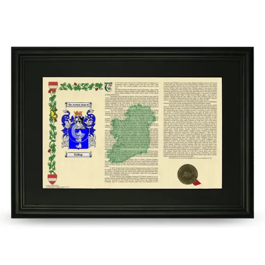 Ealing Deluxe Armorial Landscape Framed- Black