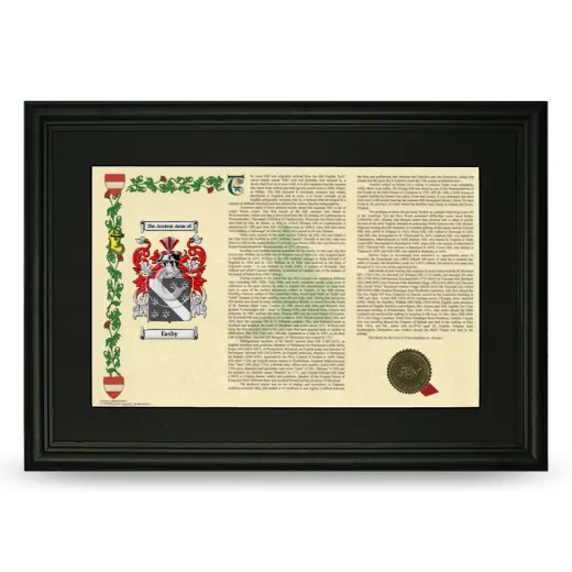 Easby Deluxe Armorial Landscape Framed- Black
