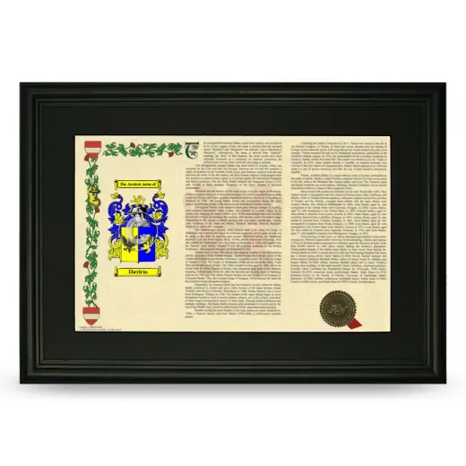 Eberlein Deluxe Armorial Landscape Framed- Black