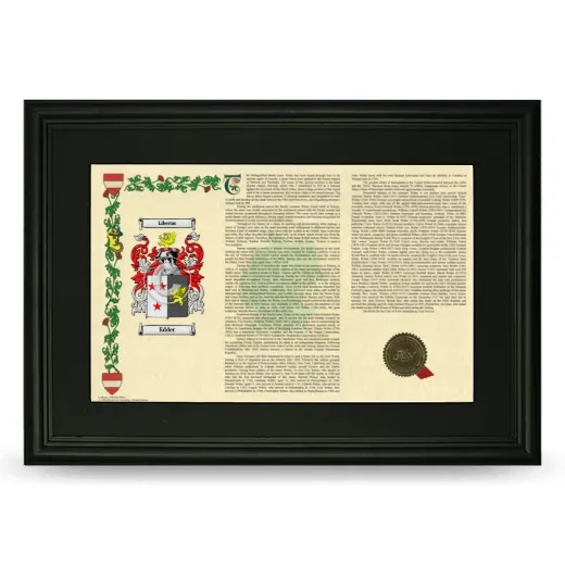 Edder Deluxe Armorial Landscape Framed- Black