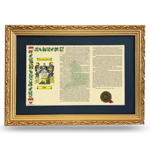 Eddis Deluxe Armorial Landscape Framed - Gold