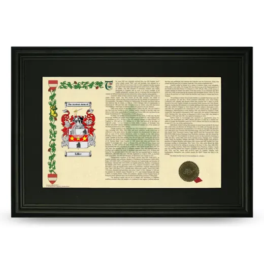 Edler Deluxe Armorial Landscape Framed- Black