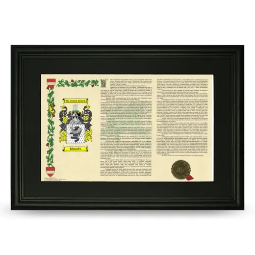Edward's Deluxe Armorial Landscape Framed- Black