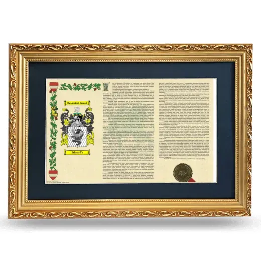 Edward's Deluxe Armorial Landscape Framed - Gold