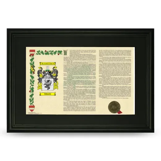 Edwards Deluxe Armorial Landscape Framed- Black
