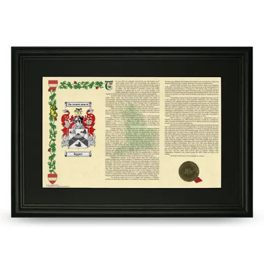 Eggart Deluxe Armorial Landscape Framed- Black