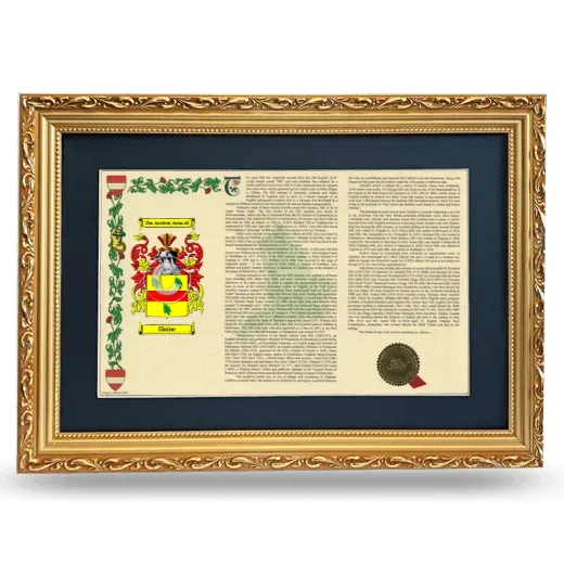 Elaine Deluxe Armorial Landscape Framed - Gold