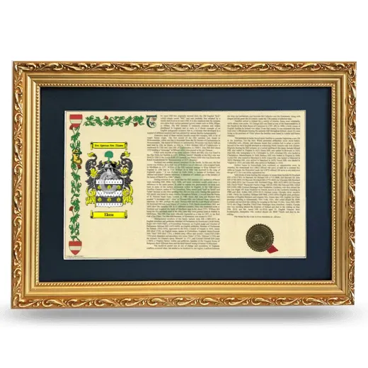 Elam Deluxe Armorial Landscape Framed - Gold