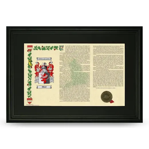 Elford Deluxe Armorial Landscape Framed- Black
