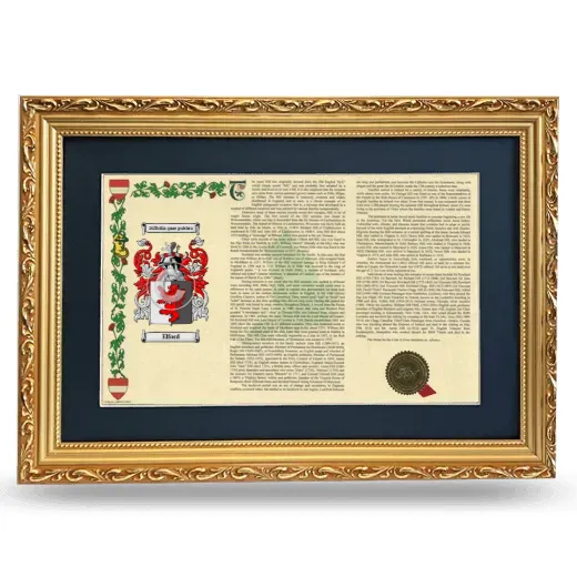 Elford Deluxe Armorial Landscape Framed - Gold