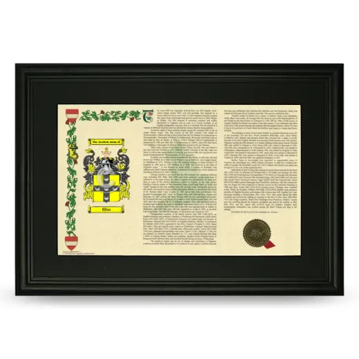 Elisa Deluxe Armorial Landscape Framed- Black
