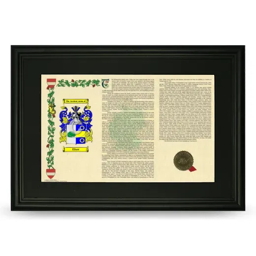 Eliser Deluxe Armorial Landscape Framed- Black