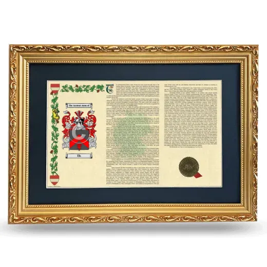 Els Deluxe Armorial Landscape Framed - Gold
