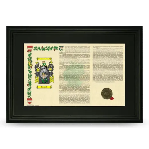 Emerick Deluxe Armorial Landscape Framed- Black