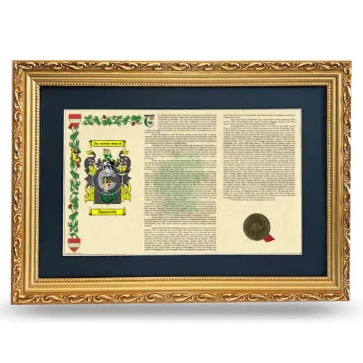 Emmerick Deluxe Armorial Landscape Framed - Gold