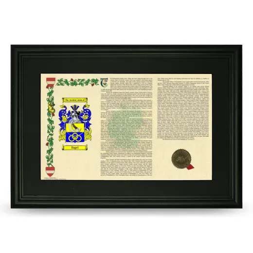 Engel Deluxe Armorial Landscape Framed- Black