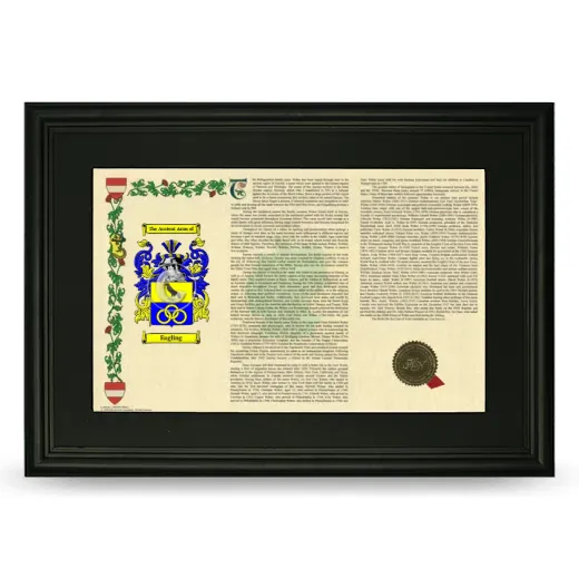 Engling Deluxe Armorial Landscape Framed- Black