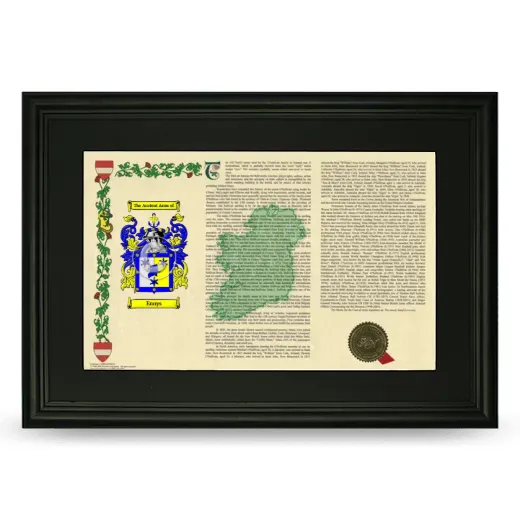 Ennys Deluxe Armorial Landscape Framed- Black