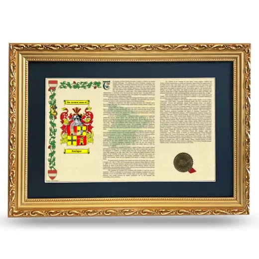 Enrique Deluxe Armorial Landscape Framed - Gold