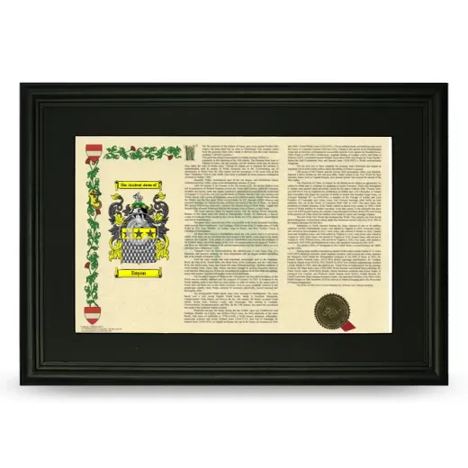 Enyon Deluxe Armorial Landscape Framed- Black