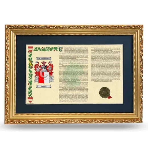 Erbach Deluxe Armorial Landscape Framed - Gold