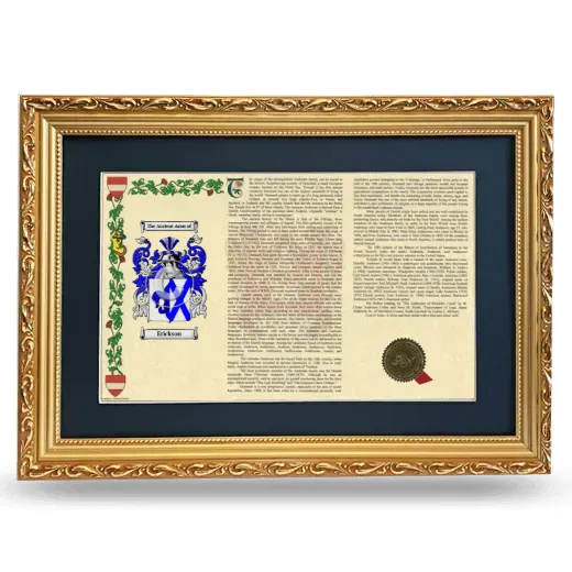 Erickson Deluxe Armorial Landscape Framed - Gold