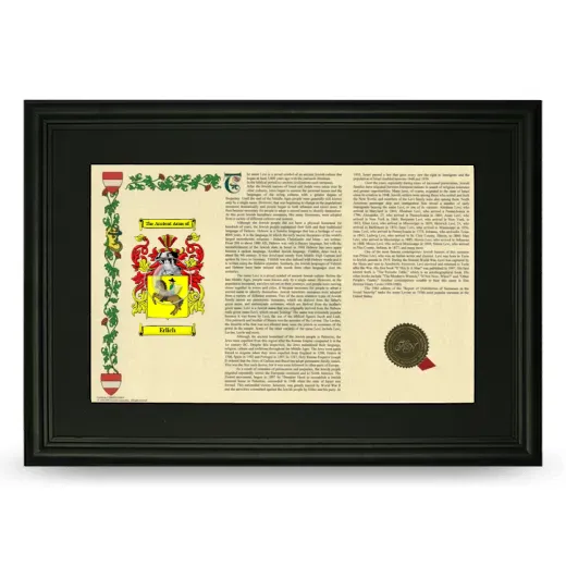 Erlich Deluxe Armorial Landscape Framed- Black