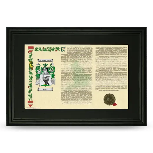 Ernes Deluxe Armorial Landscape Framed- Black